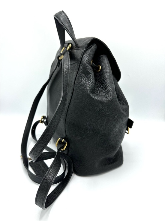 coach evie pebble leather backpack Black Pebbled with Gold-Tone Hardware KismetMags Front zip pocket and rear slip pocket**Interior features** Coach Evie Backpack Polished Pebble